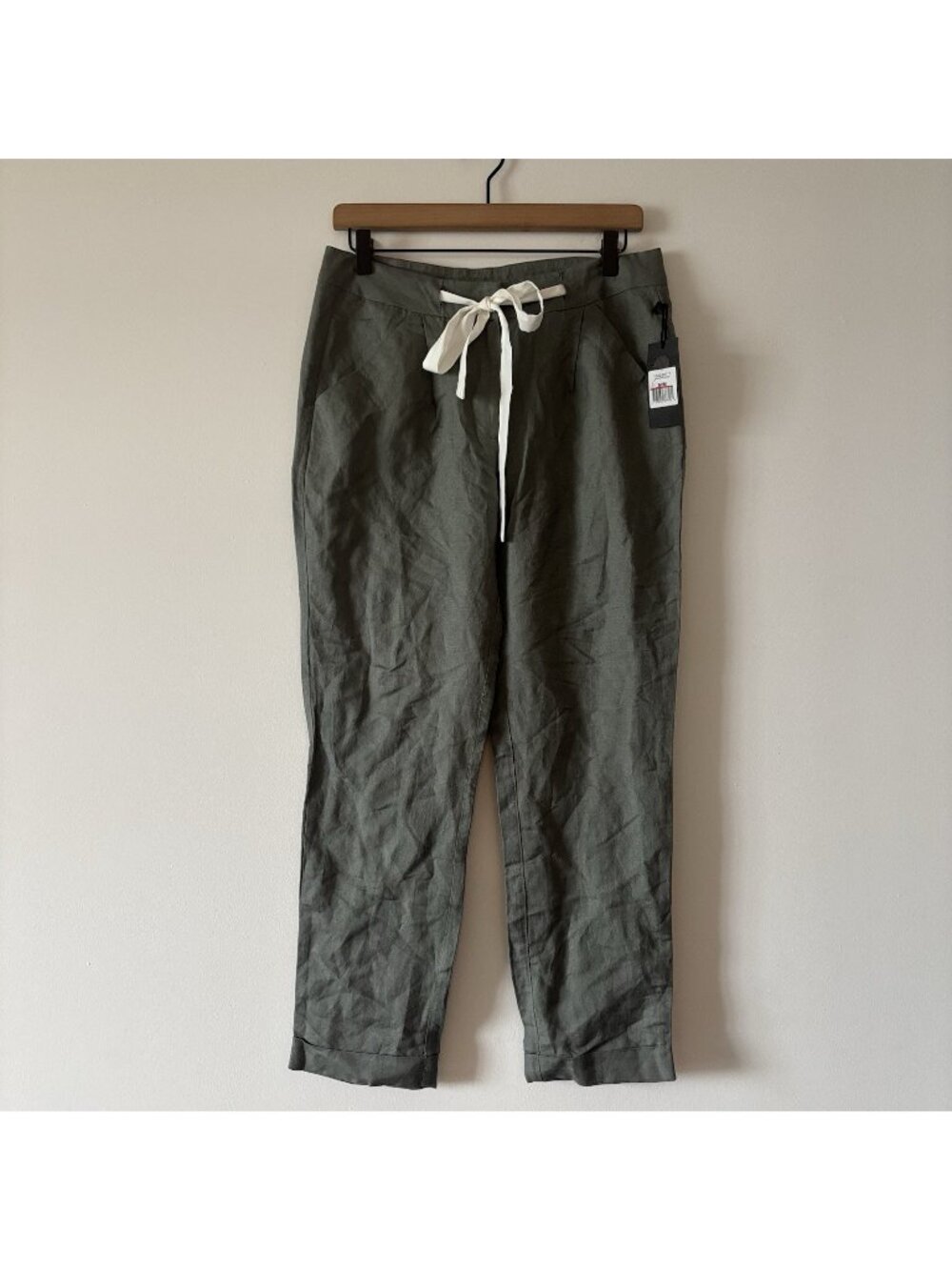 Black Tape Linen Blend Pants Women’s Size M Casual Office Capsule Lagenlook NEW